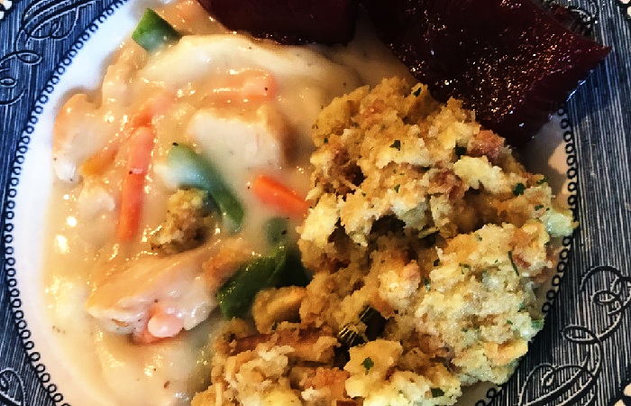 Meat substitutes, such as the pictured meat-free "turkey" dinner, are gaining in popularity.ree "turkey" dinner.