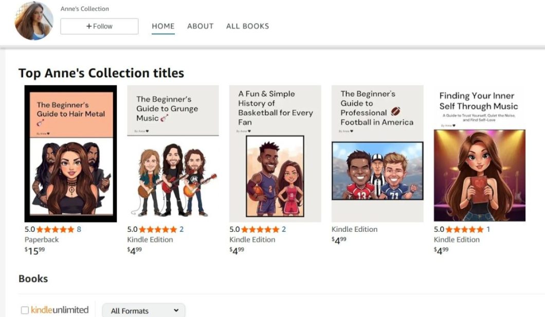 Anne Erickson's books.